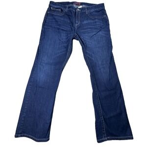 Ada Cinch Women's 34/17R‎ Bootcut Dark Wash Embroidered Jeans 5-Pocket